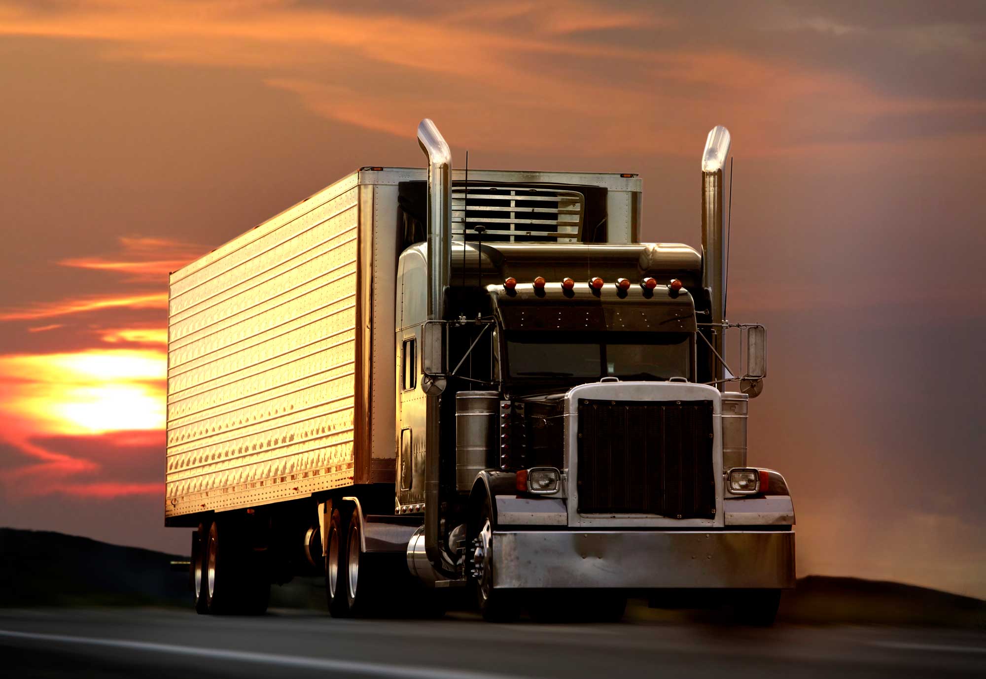 about dr dispatch - picture of truck in sunset