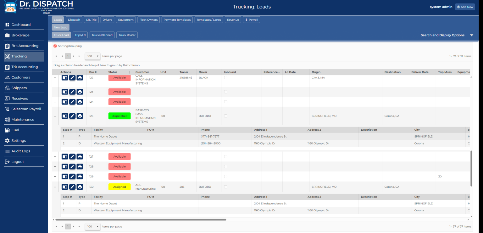 Trucking Dispatch Software for Carriers - Dr Dispatch